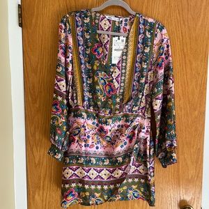 Zara mini paisley dress